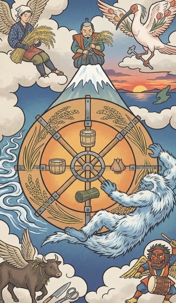 運命の輪(Wheel of Fortune)のタロットカード