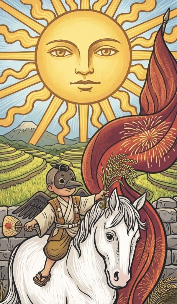 太陽(The Sun)のタロットカード
